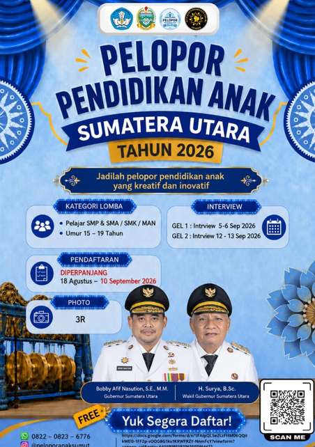 PELOPOR PENDIDIKAN ANAK SUMATERA UTARA 2026