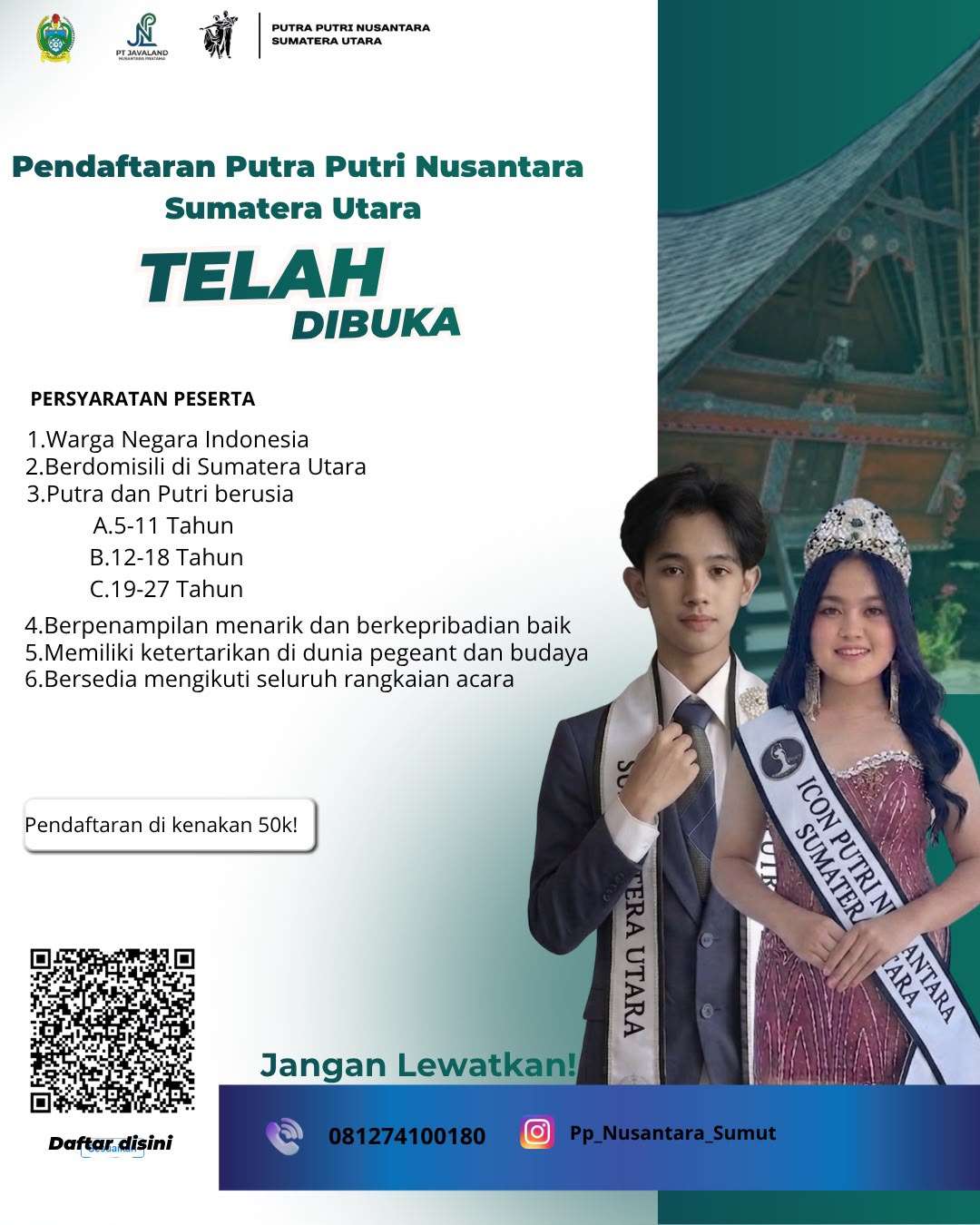 PUTRA PUTRI NUSANTARA SUMATERA UTARA